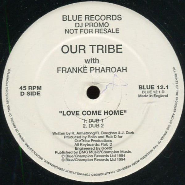 Our Tribe With Frankë Pharoah : Love Come Home (2x12", Promo)
