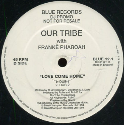 Our Tribe With Frankë Pharoah : Love Come Home (2x12", Promo)