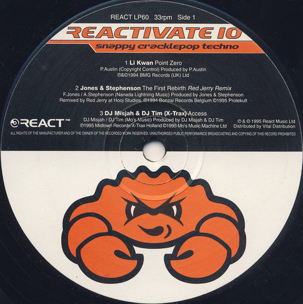 Various : Reactivate 10 - Snappy Cracklepop Techno (2xLP, Comp)
