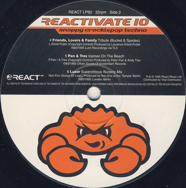 Various : Reactivate 10 - Snappy Cracklepop Techno (2xLP, Comp)