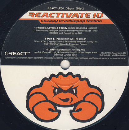 Various : Reactivate 10 - Snappy Cracklepop Techno (2xLP, Comp)