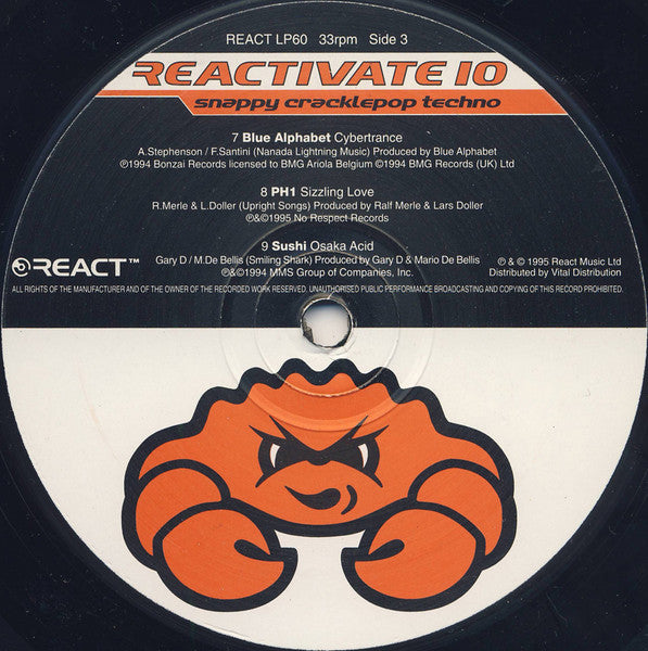 Various : Reactivate 10 - Snappy Cracklepop Techno (2xLP, Comp)