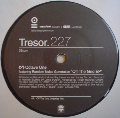 Octave One Featuring Random Noise Generation : Off The Grid EP (12", EP)