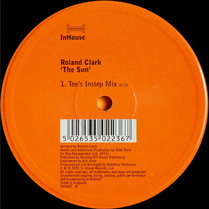 Roland Clark : The Sun (12")