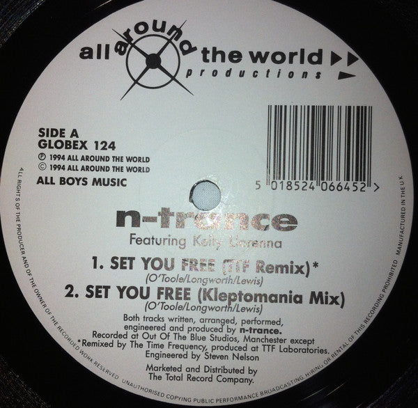 N-Trance Featuring Kelly Llorenna : Set You Free (The Remixes) (12", Single)