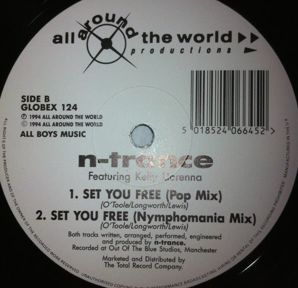 N-Trance Featuring Kelly Llorenna : Set You Free (The Remixes) (12", Single)