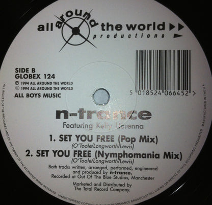 N-Trance Featuring Kelly Llorenna : Set You Free (The Remixes) (12", Single)