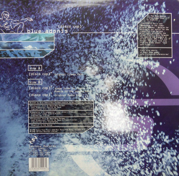 Blue Adonis : Disco Cop (12")