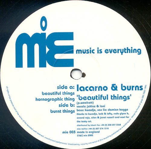 Lacarno & Burns : Beautiful Things (12")