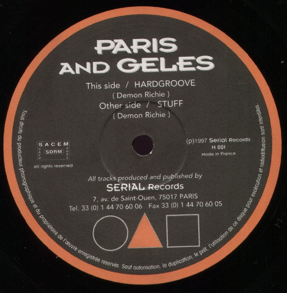 Paris Angeles : Hardgroove / Stuff (12")