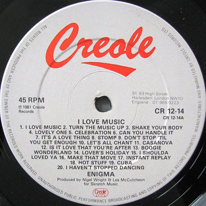 Enigma (2) : I Love Music (12", Mixed)
