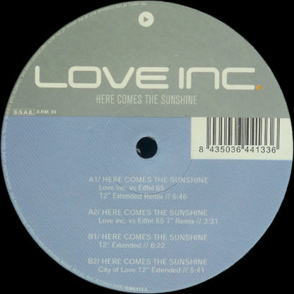 Love Inc : Here Comes The Sunshine (12")