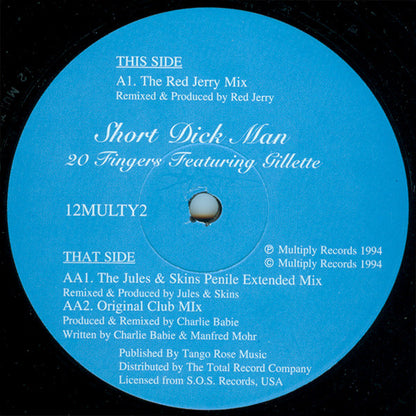20 Fingers Featuring Gillette : Short Dick Man (12")