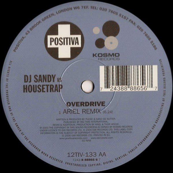 DJ Sandy (4) Vs Housetrap : Overdrive (12")