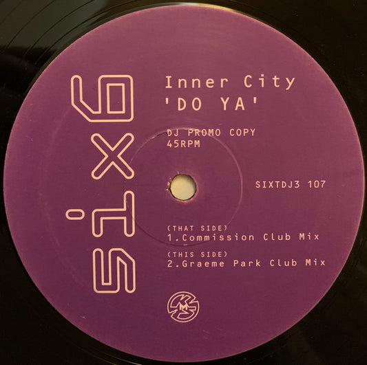 Inner City : Do Ya (12", Promo)