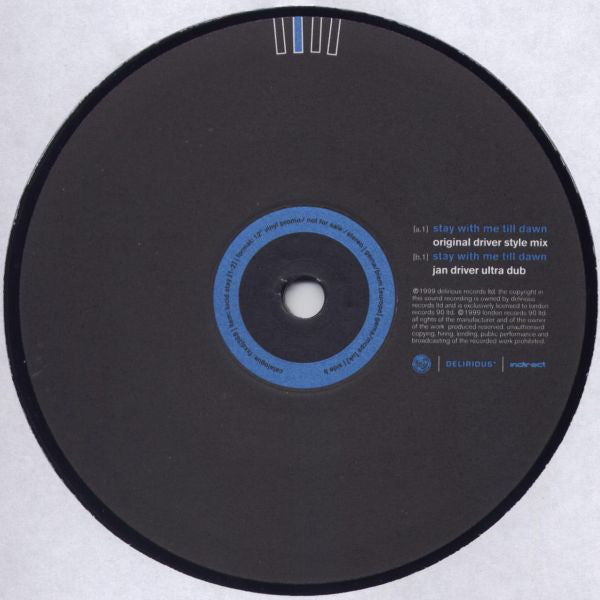 Lucid (45) : Stay With Me Till Dawn (Jan Driver Remixes) (12", Promo)