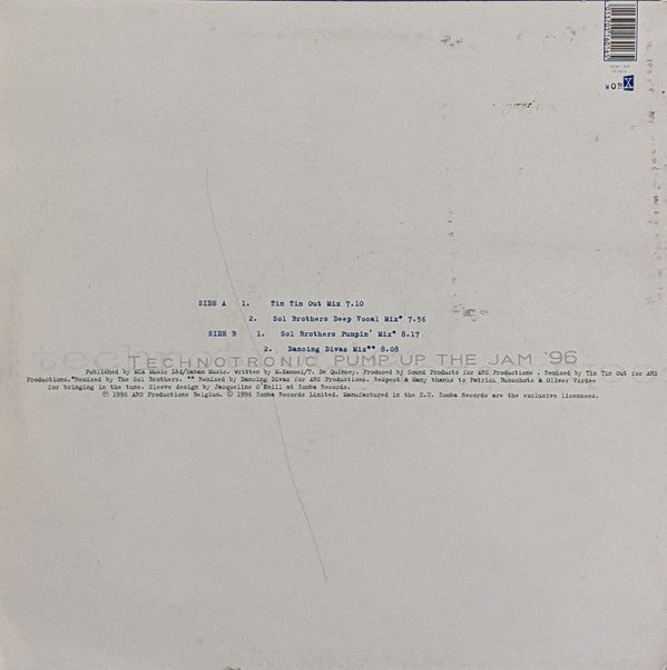 Technotronic : Pump Up The Jam '96 (12")