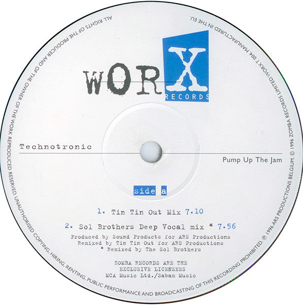 Technotronic : Pump Up The Jam '96 (12")