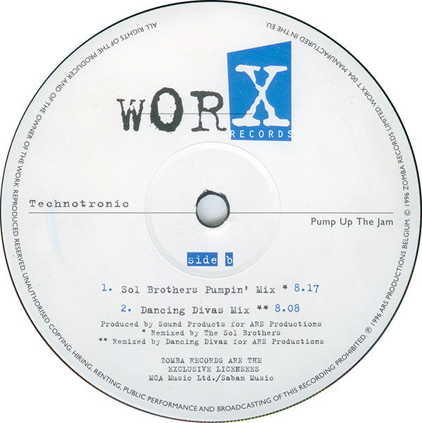 Technotronic : Pump Up The Jam '96 (12")