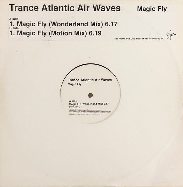 Trance Atlantic Air Waves : Magic Fly (12", Promo)