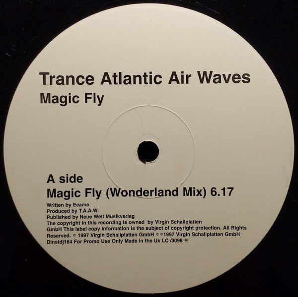Trance Atlantic Air Waves : Magic Fly (12", Promo)