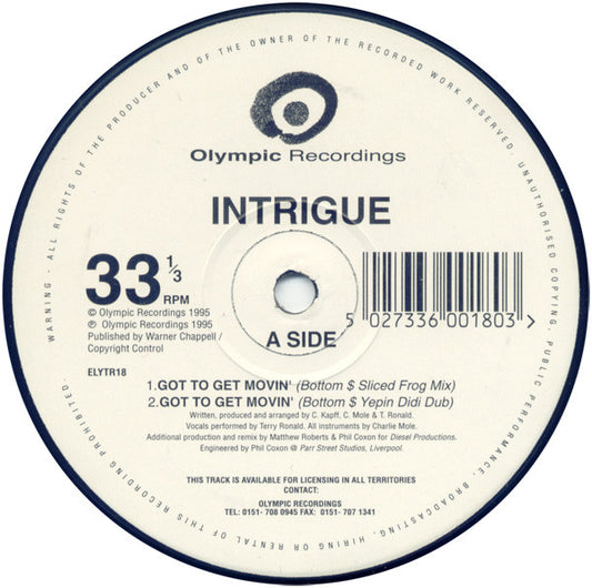 Intrigue (7) : Got To Get Movin' (12")