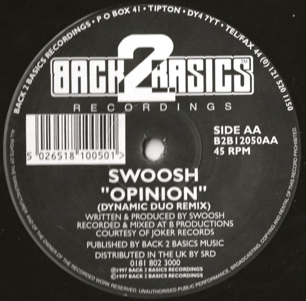Swoosh : Ya Rockin / Opinion (Remixes) (12")