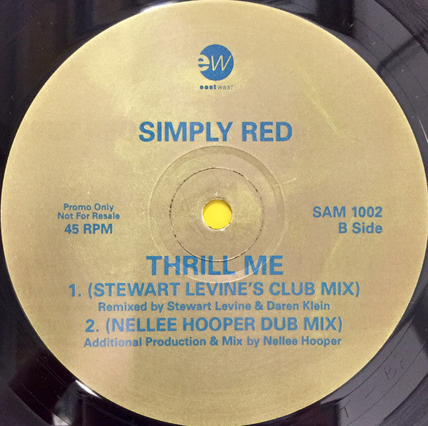 Simply Red : Thrill Me (12", Promo)