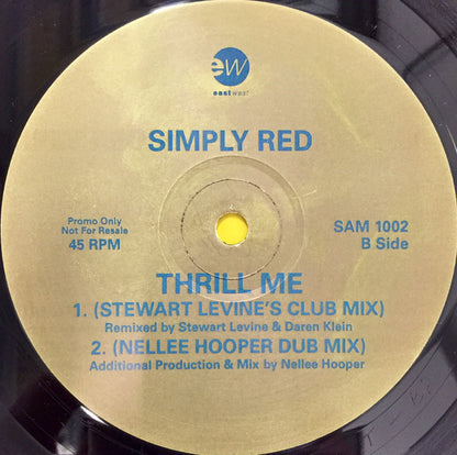 Simply Red : Thrill Me (12", Promo)