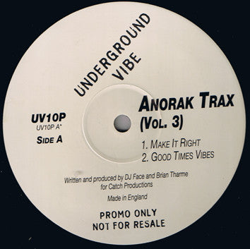 Anorak Trax : Vol. 3 (12", Promo)