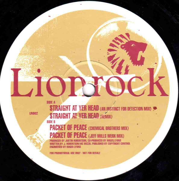 Lionrock : Straight At Yer Head (12", Promo)