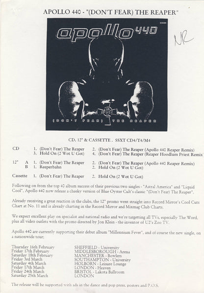 Apollo 440 : Reaper EP (12", EP, Promo)