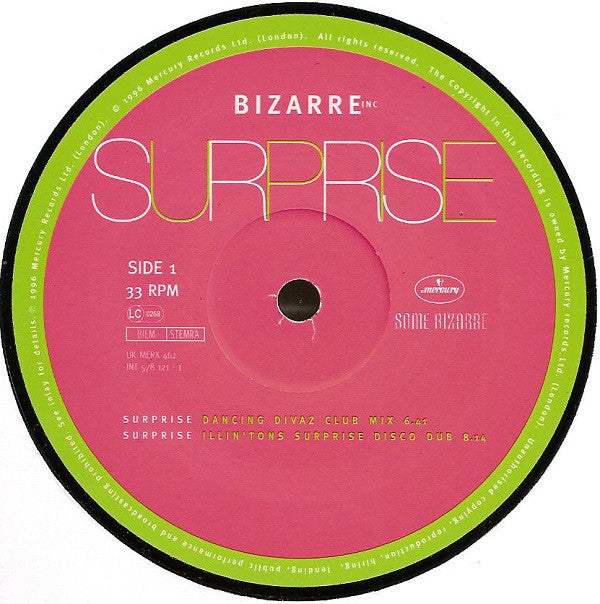 Bizarre Inc : Surprise (12")