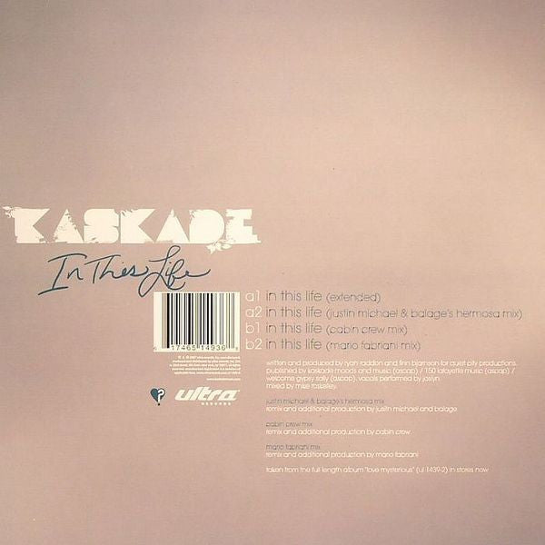 Kaskade : In This Life (12")