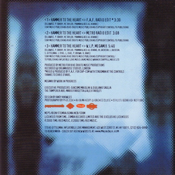 The Tamperer Featuring Maya : Hammer To The Heart (CD, Single)