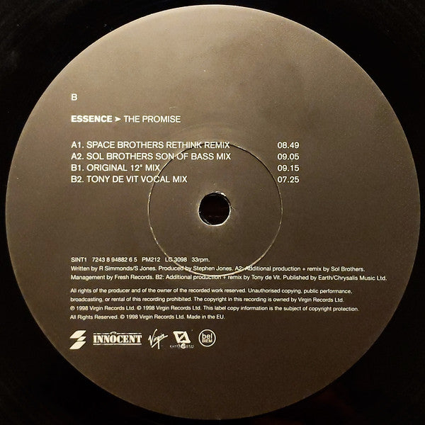Essence (2) : The Promise (12")