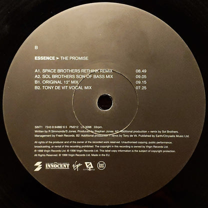 Essence (2) : The Promise (12")