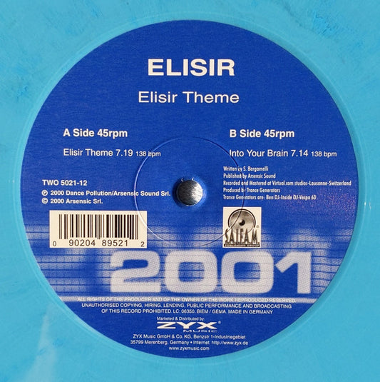 Elisir : Elisir Theme (12", Blu)