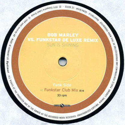 Bob Marley Vs. Funkstar De Luxe : Sun Is Shining (Remix) (12")
