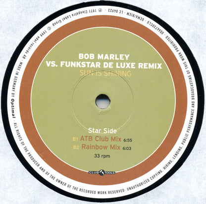 Bob Marley Vs. Funkstar De Luxe : Sun Is Shining (Remix) (12")