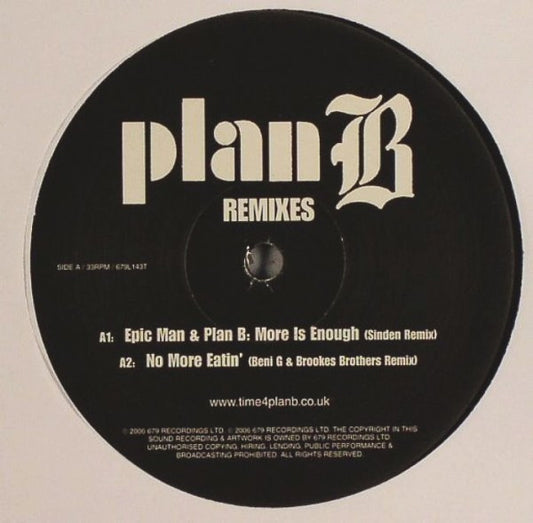 Plan B (4) : Remixes (12")