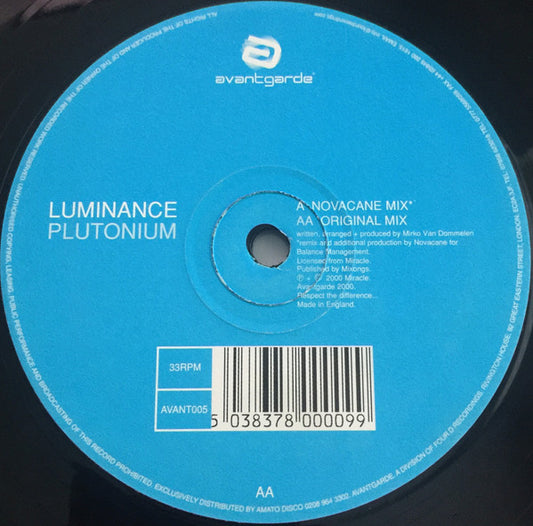 Luminance : Plutonium (12")