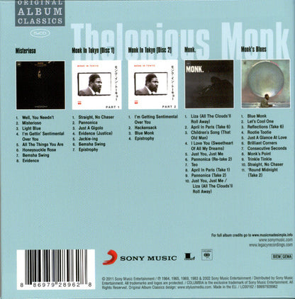 Thelonious Monk : Original Album Classics (CD, Album, RE + 2xCD, Album, RE + CD, Album, RE + )