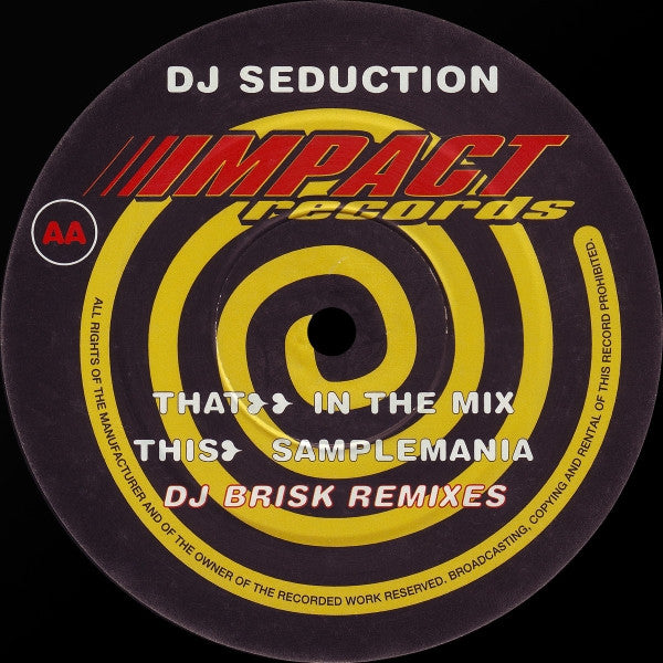 DJ Seduction : DJ Brisk Remixes (12")