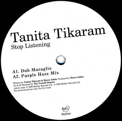 Tanita Tikaram : Stop Listening (12", Promo)