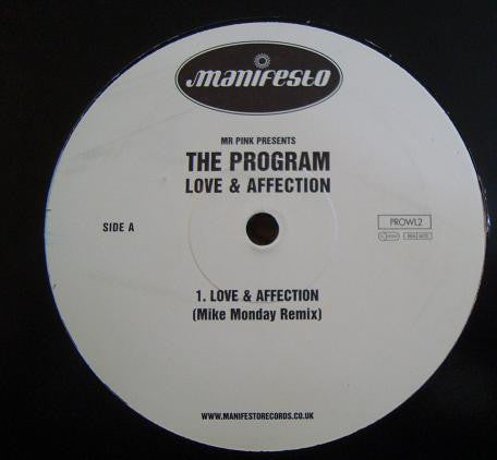 Mr Pink* Presents The Program (4) : Love & Affection (12", S/Sided, Promo)