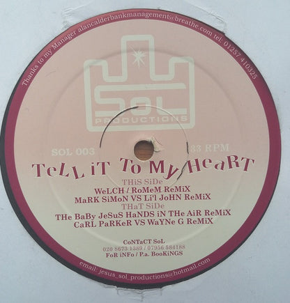 Taylor Dayne Feat Stacey Kerr : Tell It To My Heart (2002 Remixes) (12")