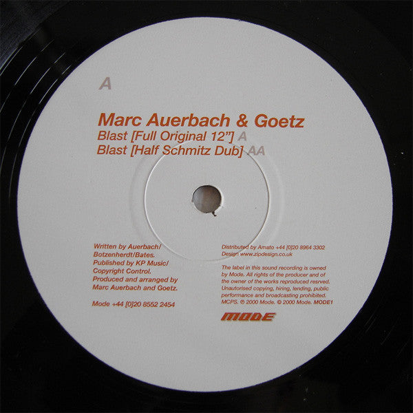 Marc Auerbach & Goetz : Blast (12")