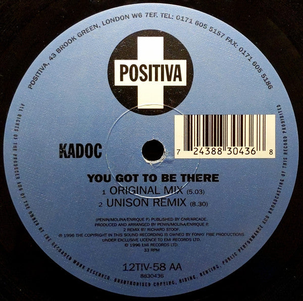 Kadoc : You Got To Be There (12")