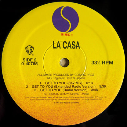 La Casa (4) : Get To You (12")